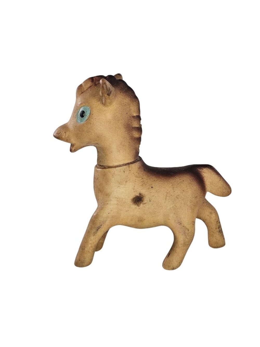 Vintage 1950s Miniature Rubber Squeaky Horse Pony Toy Collectible 3"